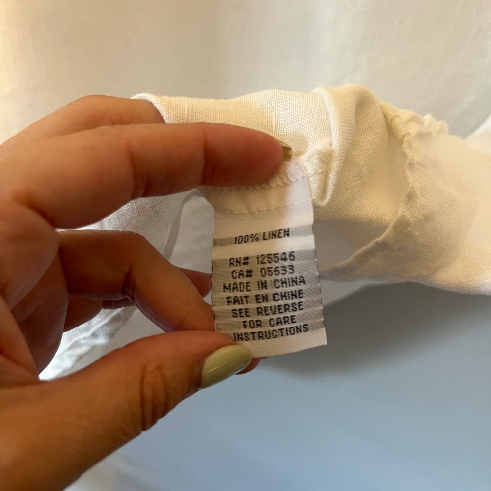 Habitat white linen tank top - Picture 7 of 8